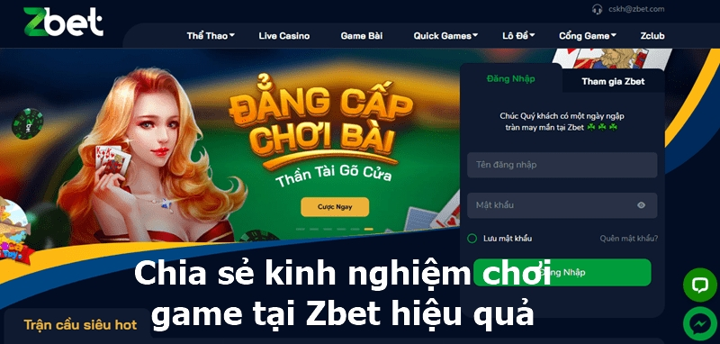 Chia sẻ những kinh nghiệm chơi game tại Zbet hiệu quả